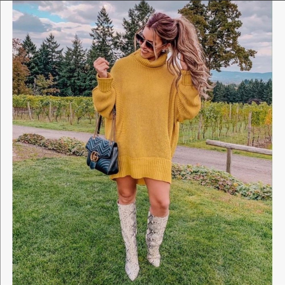 Free People Cocoa Knit Turtleneck Sweater